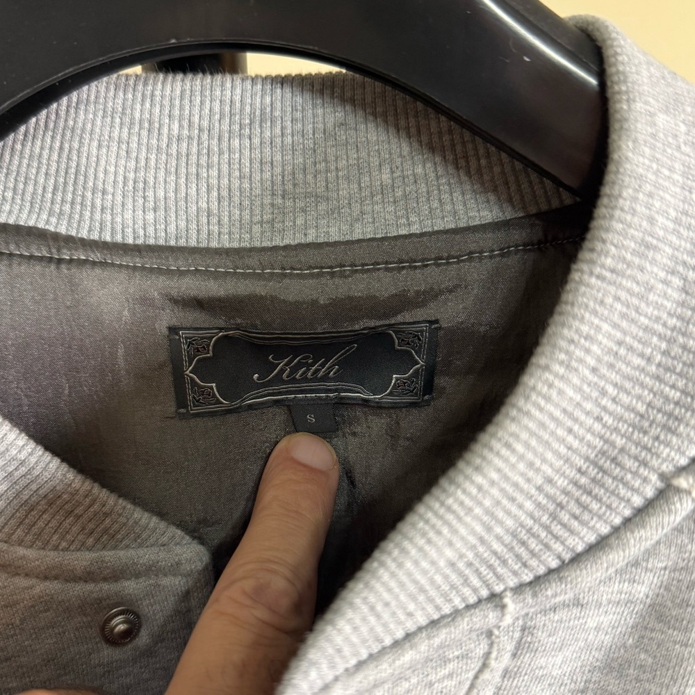 Kith Marvin Bomber Jacket color Heather Grey size Small   ( Runs big size up ) - Picture 4 of 9